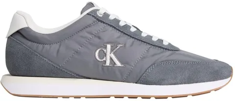 Calvin Klein Runner retrò Uomo Ess Mix Mat Ym0Ym01361 Low Top, Grigio (Night Owl/off White), 10.5
