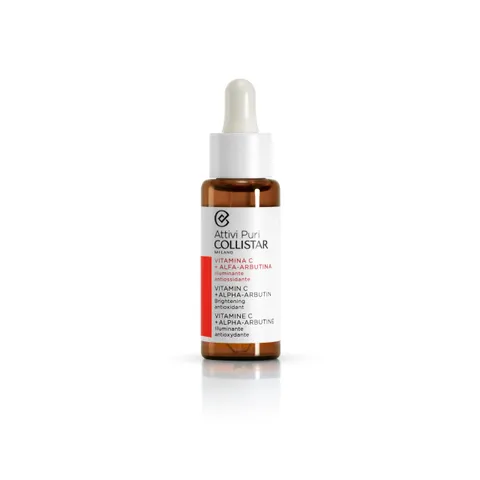 Collistar Attivi Puri Siero Vitamina C + Alfa-Arbutina, Gocce Viso per un'Azione