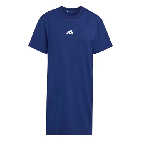 adidas Donna Essentials 3-Stripes Dress, Dark Blue/White, S