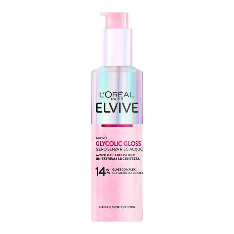 L'Oréal Paris Elvive Glycolic Gloss Siero Senza Risciacquo, 150 ml