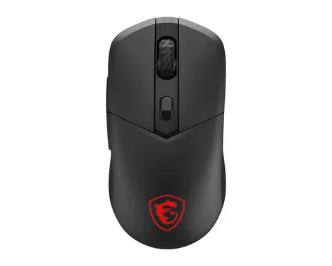MSI VERSA 300 ELITE WIRELESS Gaming Mouse, Sensore Ottico da 26000 DPI, Frequenza di polling 1000 Hz, Simmetrico, 6 Pulsanti, Batteria da 200 Ore, Latenza di 1ms, RGB, 65g, Cablato/Wireless