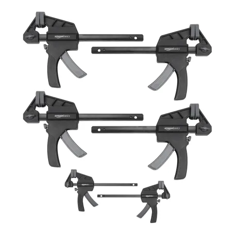 Amazon Basics Confezione da 6 morsetti a barra: 2 unità da 10.16 cm, 4 unità da 15.24 cm