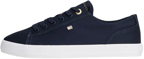 Tommy Hilfiger Sneaker da Donna TH Foxing Canvas FW0FW09170 Low Top, Blu (Space Blue), 38