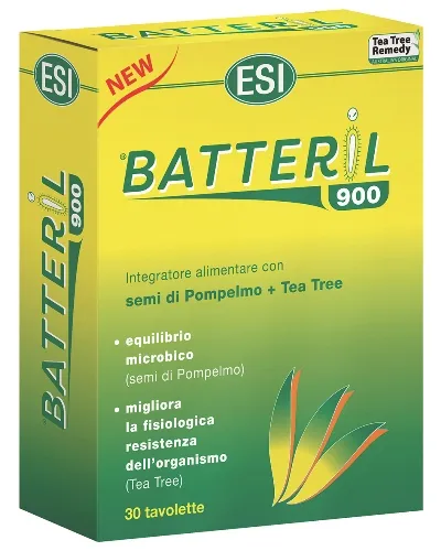 ESI - Batteril 900, Integratore Alimentare di Tea Tree Oil e Semi di Pompelmo, Sostiene