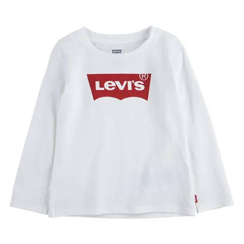 Levi's LVG L/S Batwing TEE, T-shirt Bimba 0-24, Bianco, 18 mesi