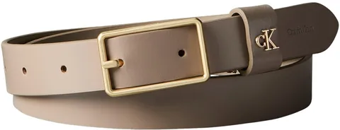 Calvin Klein Cintura da donna con fibbia quadrata CK LOOP 25 mm LV04F7050G cinture, marrone (tortora deserto), 130, Marrone (Desert Taupe), 130 cm