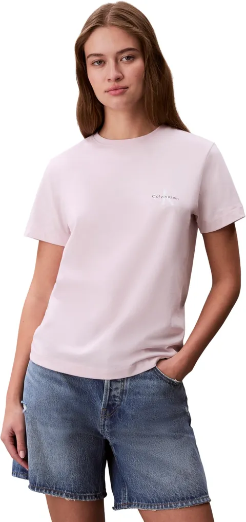 Calvin Klein T-Shirt da Donna con Logo A CN, Confezione da 2, Lv047C905G, Multicolore, S