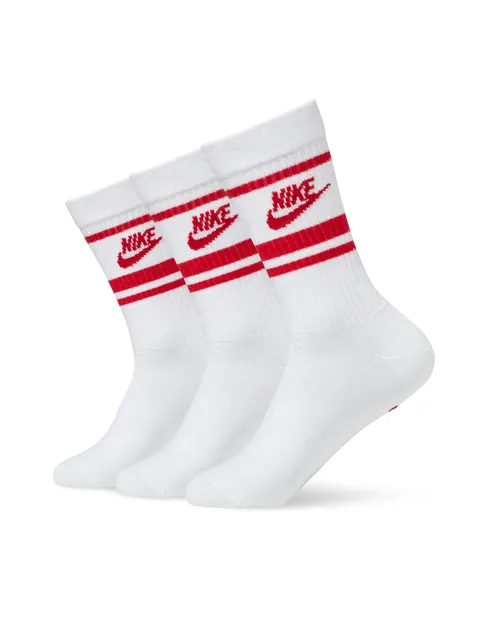 NIKE Nsw Everyday Essential Cr Calzini White/University Red/Universit XL
