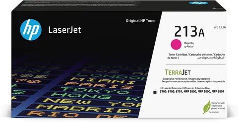 HP 213A W2133A, Cartuccia Toner Originale 3000 Pagine, Compatibile con le Stampanti LaserJet Enterprise 5700, MFP 5800, 6700, 6701, MFP 6800, MFP 6801, Magenta