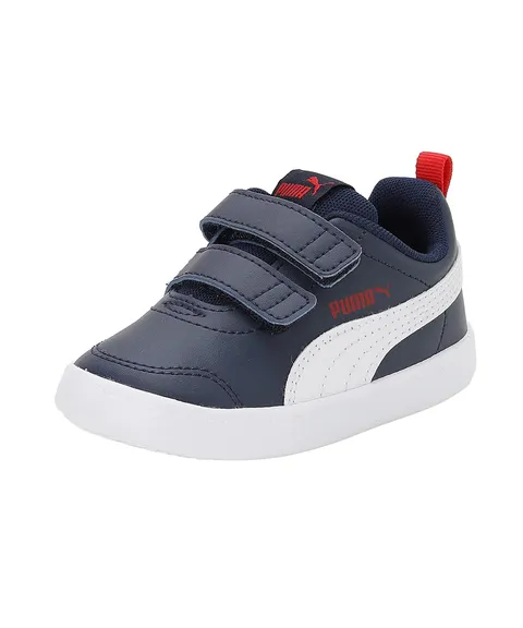 PUMA Unisex Kids Courtflex V2 V Inf Scarpe da ginnastica, Peacoat High Risk Red, 23 EU
