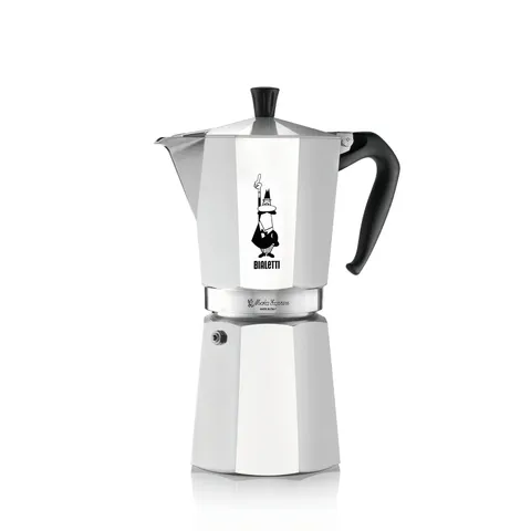 Bialetti Caffettiera Moka Express 18 Tazze, Manico anti scottatura, Non adatta a