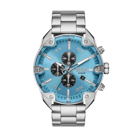 Diesel Orologio Spiked da uomo, movimento cronografo al quarzo con cinturino in acciaio