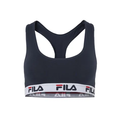 FILA Reggiseno Donna Cotone, Reggiseno Sportivo, Senza Ferretto, Blu, Taglie XL