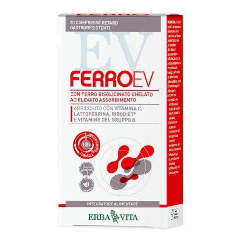 ERBA VITA Ferro EV Retard integratore alimentare di ferro con compressa gastro-retard