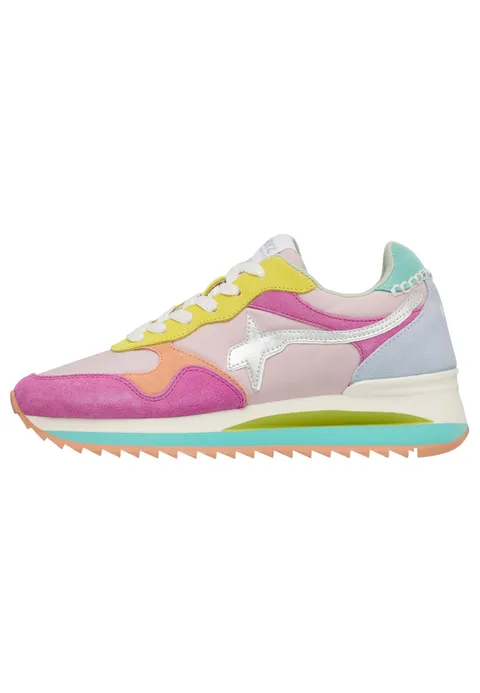 w6yz Yak-W. Suede/Nylon Fuchsia-Pink-Multi