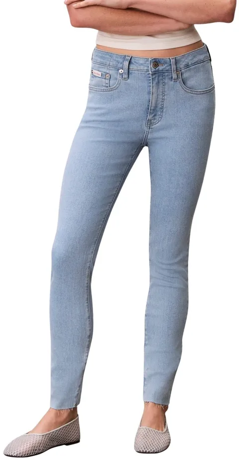 Calvin Klein Jeans da Donna EU Mid Rise Skinny Robins Egg LV047E617G, Blu (Robins Egg), 28W/32L, Blu (Robins Egg), 28W x 32L