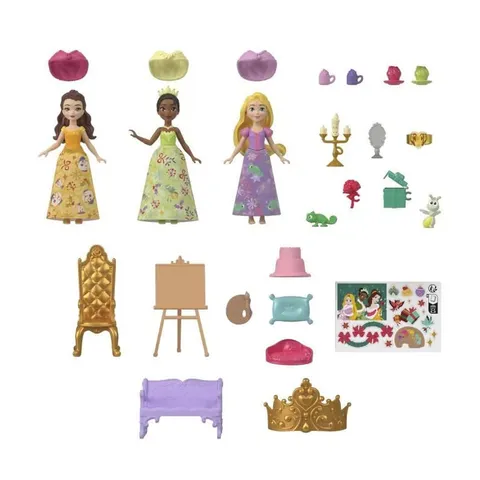 Mattel Disney Princess Calendario dell'Avvento con 24 giorni di sorprese, tra cui 3 mini