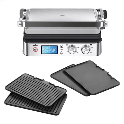 Braun MultiGrill9 CG9043 Griglia Elettrica a Controllo Elettronico con 2 Termostati