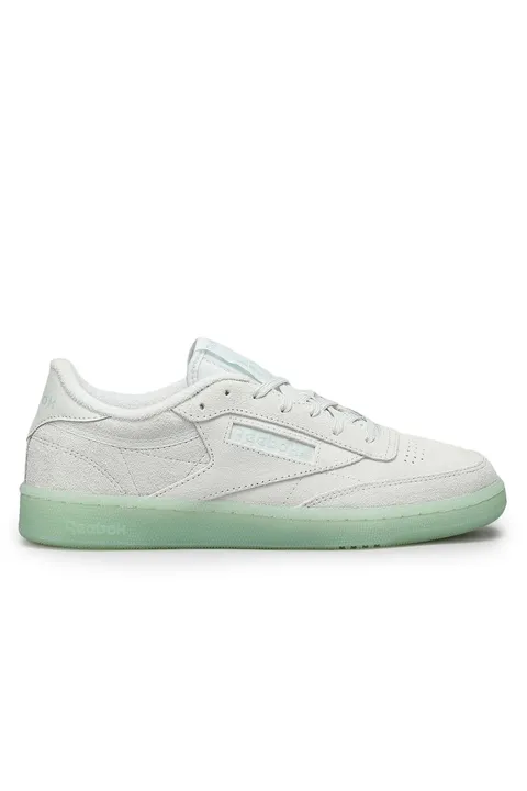 Reebok Donna Club C 85 Sneaker, Grigio Perla/Grigio Perla, Trasparente, 35,5 EU