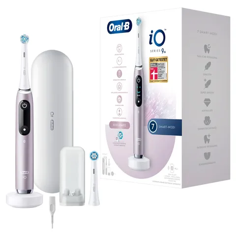 Oral-B iO Series 9N Rose Quartz mit Extra Aufsteckbürste elektrische Zahnbürste