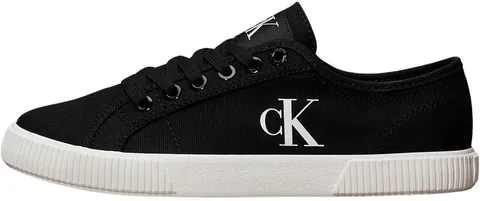 Calvin Klein Donna Sneakers Vulcanizzate Essential Profilo Basso, Nero (Black/Bright White), 38