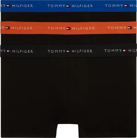 Tommy Hilfiger Uomo Boxer Confezione da 3 Trunks Elasticizzati, Nero (Reg Blu/Bon