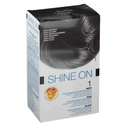 Bionike Shine On - Trattamento Colorante Capelli, Kit Tinta per Cute Sensibile Senza