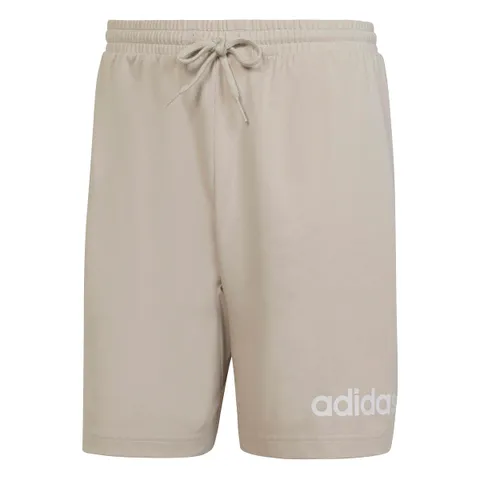 adidas Uomo Essentials Linear Single Jersey Short Shorts, Wonder Alumina/White, L