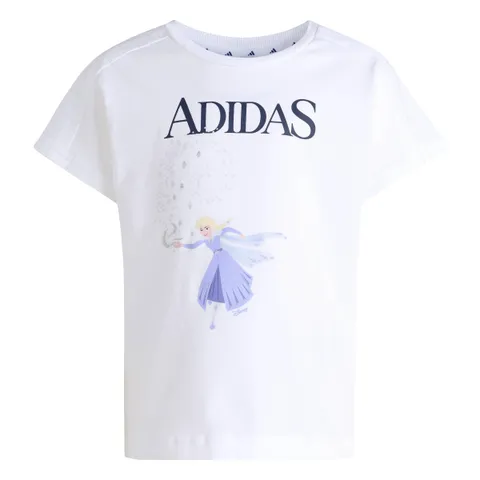 adidas Fille Disney Frozen Tee, White/Dark Blue, 4-5 Years
