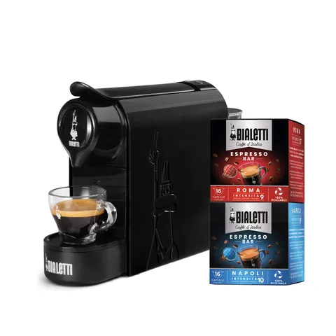 Bialetti Gioia, Macchina Caffè Espresso Incluse 32 Capsule, Funziona esclusivamente con