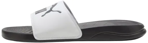 PUMA Popcat 20 H Slide Sandal, bianco-carbone scuro, taglia 40, Puma Bianco Carbone