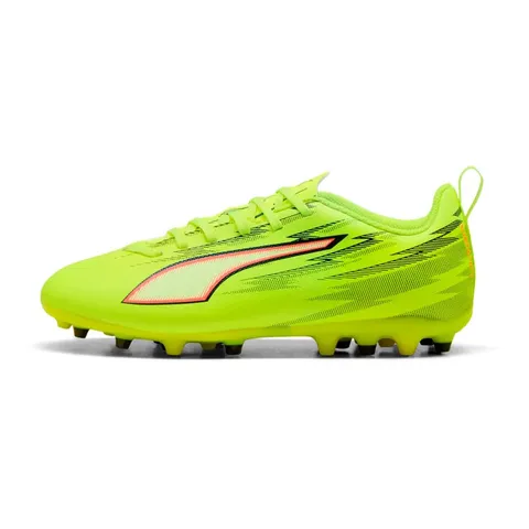Puma Ultra 6 Play MG JR - Scarpa da Calcio, Colore: Giallo e Nero, Rosso Acceso, Taglia