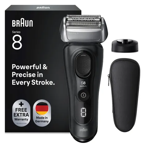 Braun Series 8, Regolabarba Uomo, Rasoio Elettrico Barba Rifinitore di precisione