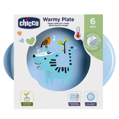 Chicco Piatto Pappa Calda per Bebè e Bambini, Piatto Termico per Pappa con Serbatoio