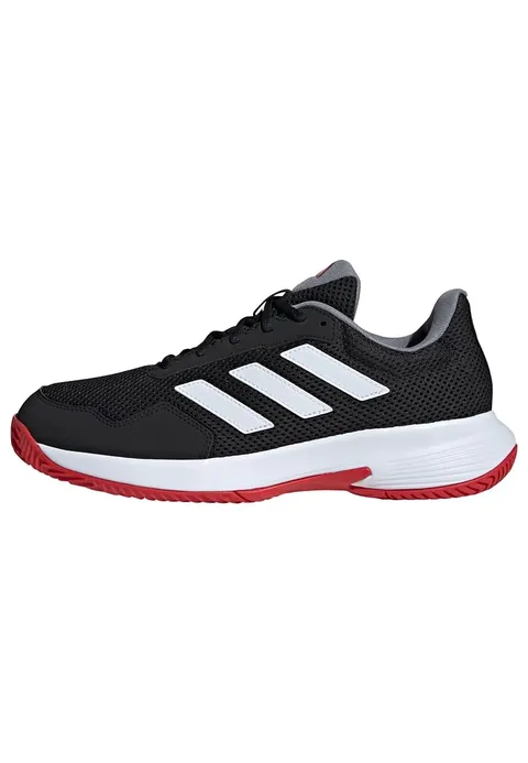 adidas Unisex - Adulto Court Spec 2 Tennis Shoes, Core Black/Cloud White/Scarlet, 45 1/3