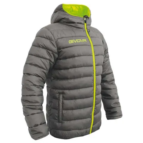 Givova Giubbotto Olanda Grigio Scuro/Giallo FLUO Tg. 4XL
