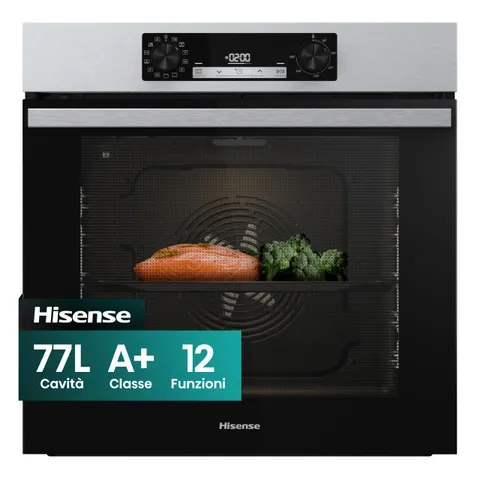Hisense OP64211EX Nuovo Forno da Incasso Multifunzione 73 litri, Termoventilato, 3 vetri