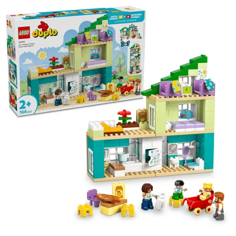 LEGO Duplo Casa Familiare Moderna 3 in 1 con Personaggi - Giocattolo Didattico per la