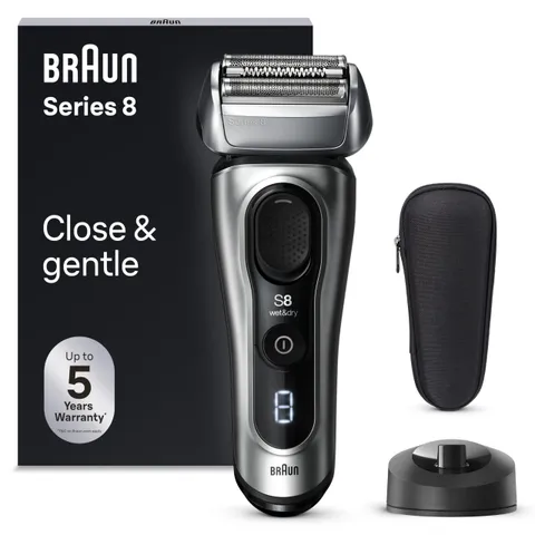 Braun Series 8, Rasoio Elettrico Barba Rifinitore di precisione, Custodia da Viaggio in