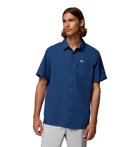 Columbia Slack Tide Camicia da campeggio, Camicia a maniche corte ventilata da uomo per