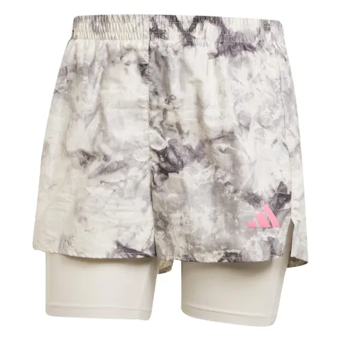 Adidas Donna Own The Run Spray Dye 2in1 Short, Orbit Grey/Black, XS