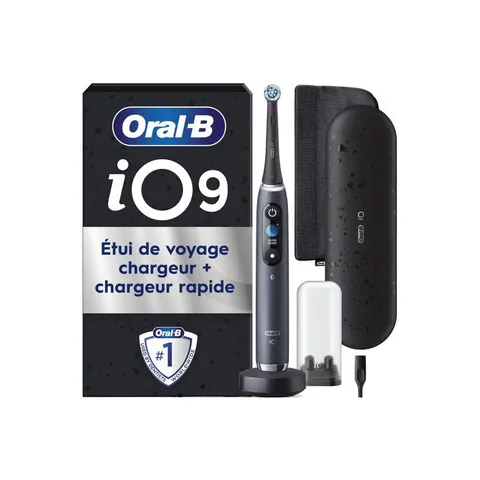 Spazzolino elettrico Oral-B iO9 Nero Onyx Smart Adapt mode + 2 testine - Nuovo