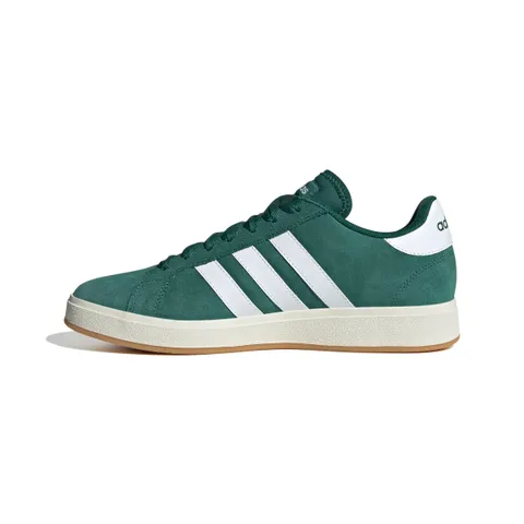 adidas Uomo Grand Court Base 00S Shoes, Collegiate Green/Cloud White/Gum, 45 1/3 EU