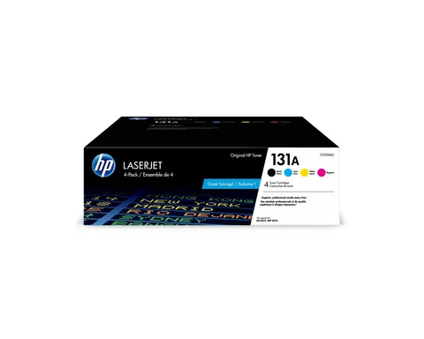 HP 131A Nero, Ciano, Giallo, Magenta, U0SL1AM, Confezione da 4 Toner Originali, Capacità