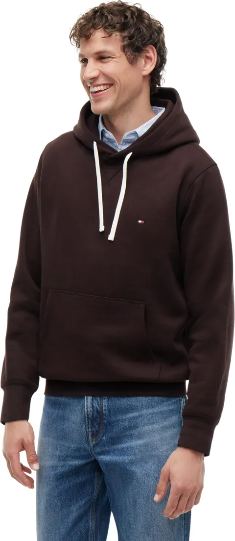 Tommy Hilfiger Uomo Felpa con Cappuccio Seasonal Fleece con Tasca a Marsupio, Marrone
