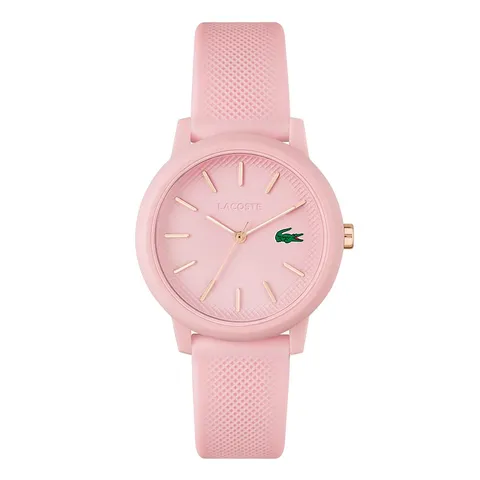 Lacoste Orologio Analogico al Quarzo da Donna Collezione LACOSTE.12.12 con Cinturino in Silicone Rosa - 2001213