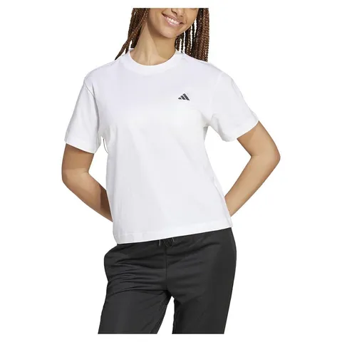 Adidas Donna Essentials Small Logo T-Shirt, White, L