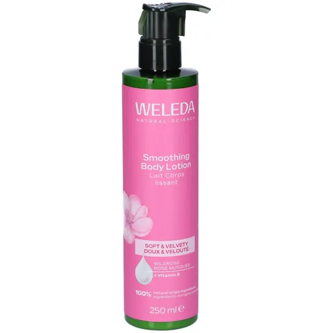 Weleda Latte Corpo Lisciante Rosa Muschiata 250 ml - Idratazione 24 ore, Pelle più