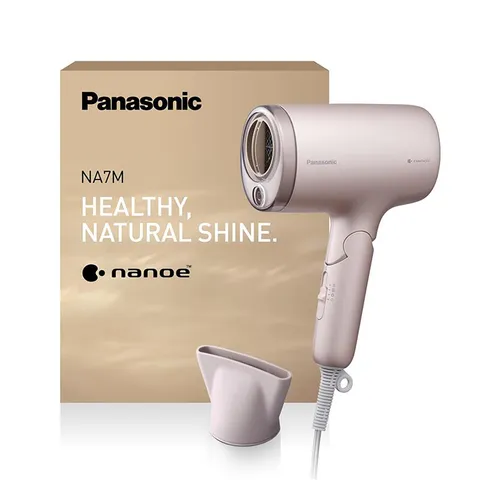 Panasonic EH-NA7M-P825 Asciugacapelli Nanoe per Capelli Lucenti, Pieghevole, Asciugatura