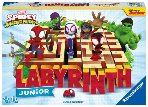 Ravensburger - Labirinto Spidey, Gioco da Tavolo per Tutta la Famiglia, 2-4 Giocatori